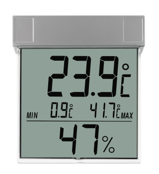 TFA Dostmann 30.5020 VISION Digitales Fenster-Thermo-Hygrometer