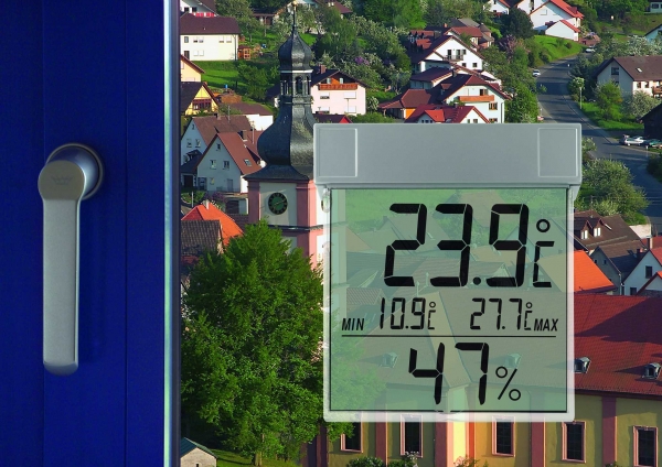 TFA Dostmann 30.5020 VISION Digitales Fenster-Thermo-Hygrometer